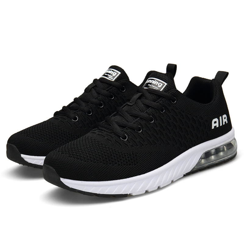 2018Men's flying woven sneakers cushion cushioning sports breathable four seasons men's running shoes |