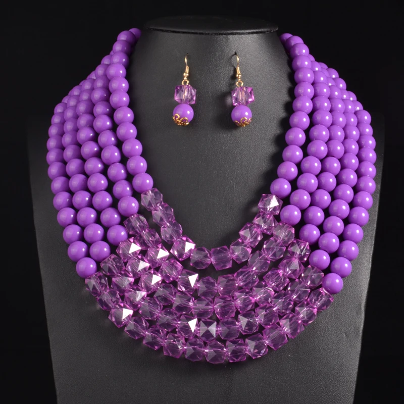 Африканские бусины ювелирный набор 2017 нигерийские Свадебные африканские 7