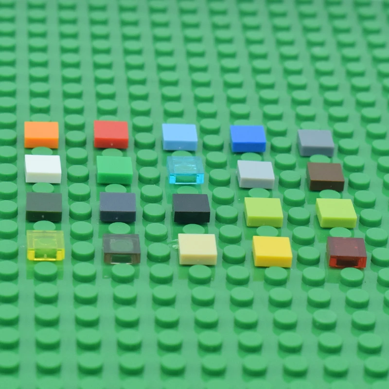 1x1 Плоская плитка сделай сам просвечивающий MOC пластиковый строительный блок