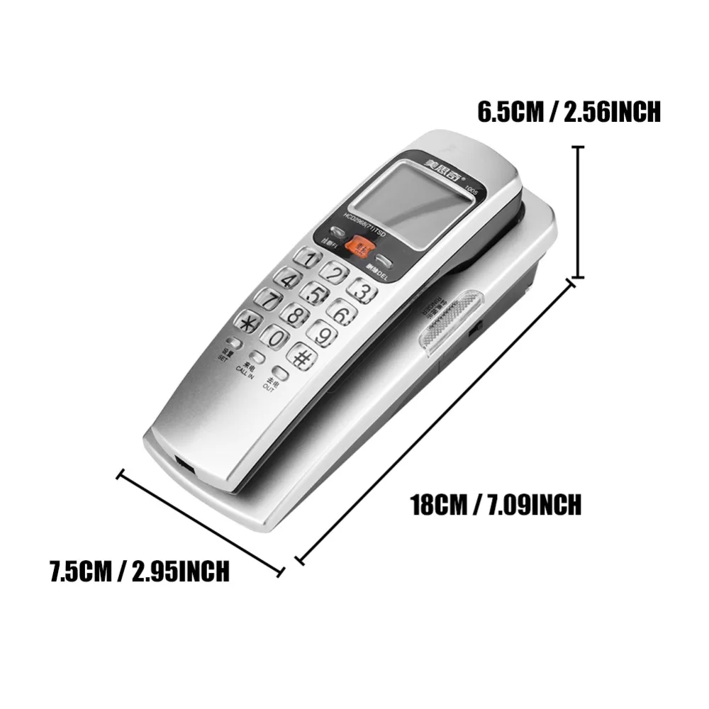 FSK/DTMF Определитель номера Телефон проводной телефон большая кнопка стол положить стационарный модный удлинитель для телефона для дома Красный Синий Серебряный Синий