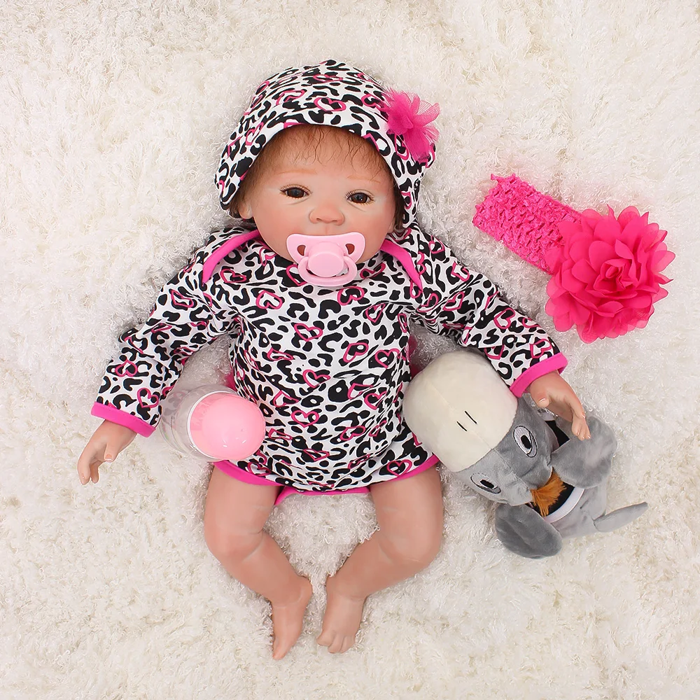 

Bebes reborn doll toys 19"46cm silicone reborn baby dolls cloth body newborn doll real alive doll gift bonecas reborn
