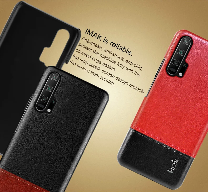 Honor20 чехол для Honor 20 Pro Чехол IMAK лаконичный кожаный чехол для задней панели для Funda huawei Honor 20 чехол Honor 20Pro Защитная крышка для экрана