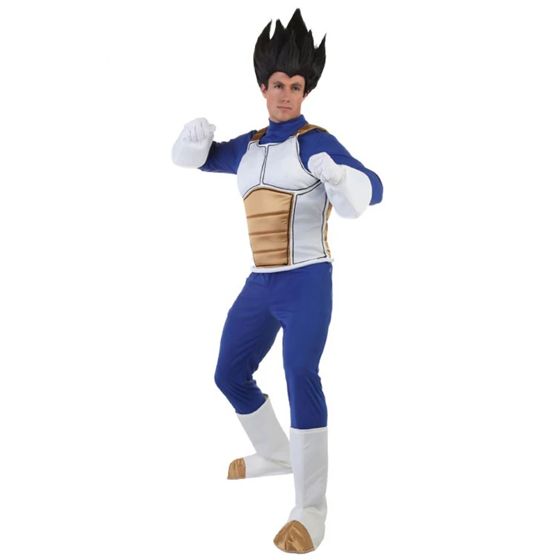 Adult Dragon Ball Z Вегета Косплэй костюм на Хэллоуин для взрослых/детский маленький костюм для мальчиков вечерние ролевая игра - Цвет: Adult
