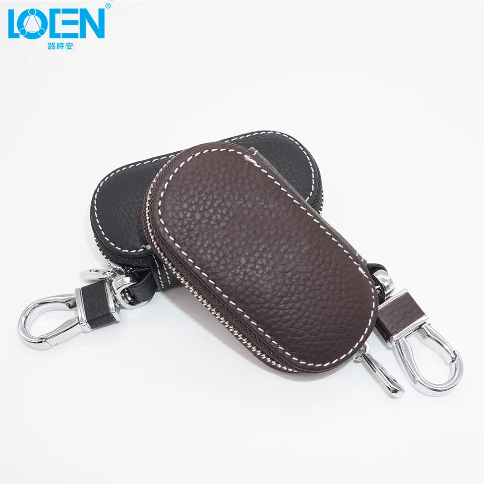 LOEN автомобильный кожаный чехол для ключей бумажник volvo starline Kia Honda BMW Audi Benz