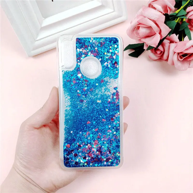 Huawei P Smart чехол, блестящий чехол для Coque huawei P Smart Plus PSmart, Жидкостная динамика, мягкий силиконовый чехол для телефона s