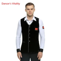 adult mans ballroom dance wear waistcoats waltztangoballroomlatin dance tops for man stage performancecompetition clothing