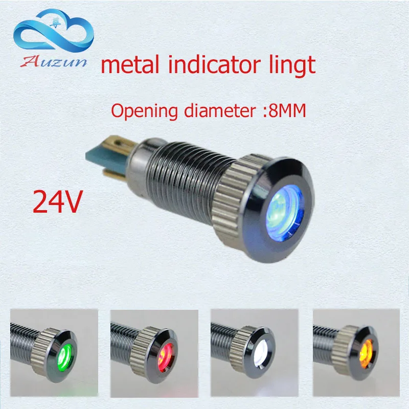 10 шт. металлические индикасветильник для автомобиля 8 мм 24 В|indicator light|red indicator