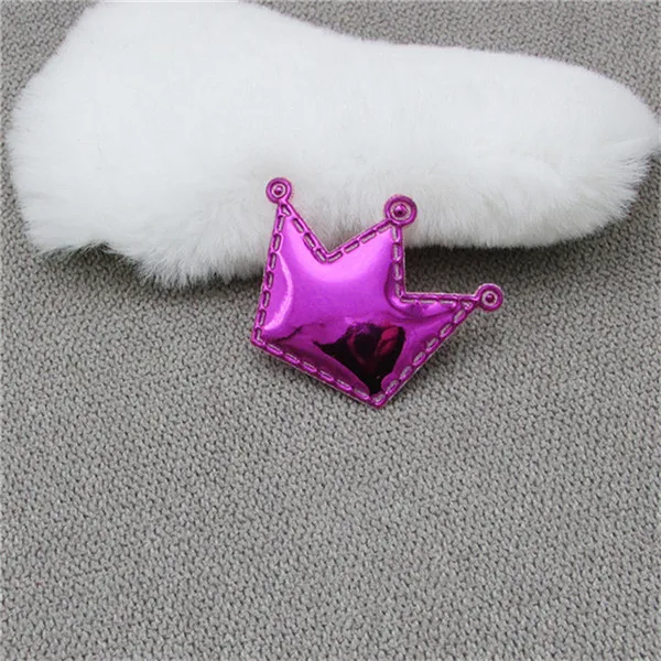 Crown hot pink 81 шт./лот мульти дизайн корона/звезда фетр пентаграмма из искусственной кожи мягкая Аппликация DIY ремесло день рождения торт карты - Цвет: Crown hot pink