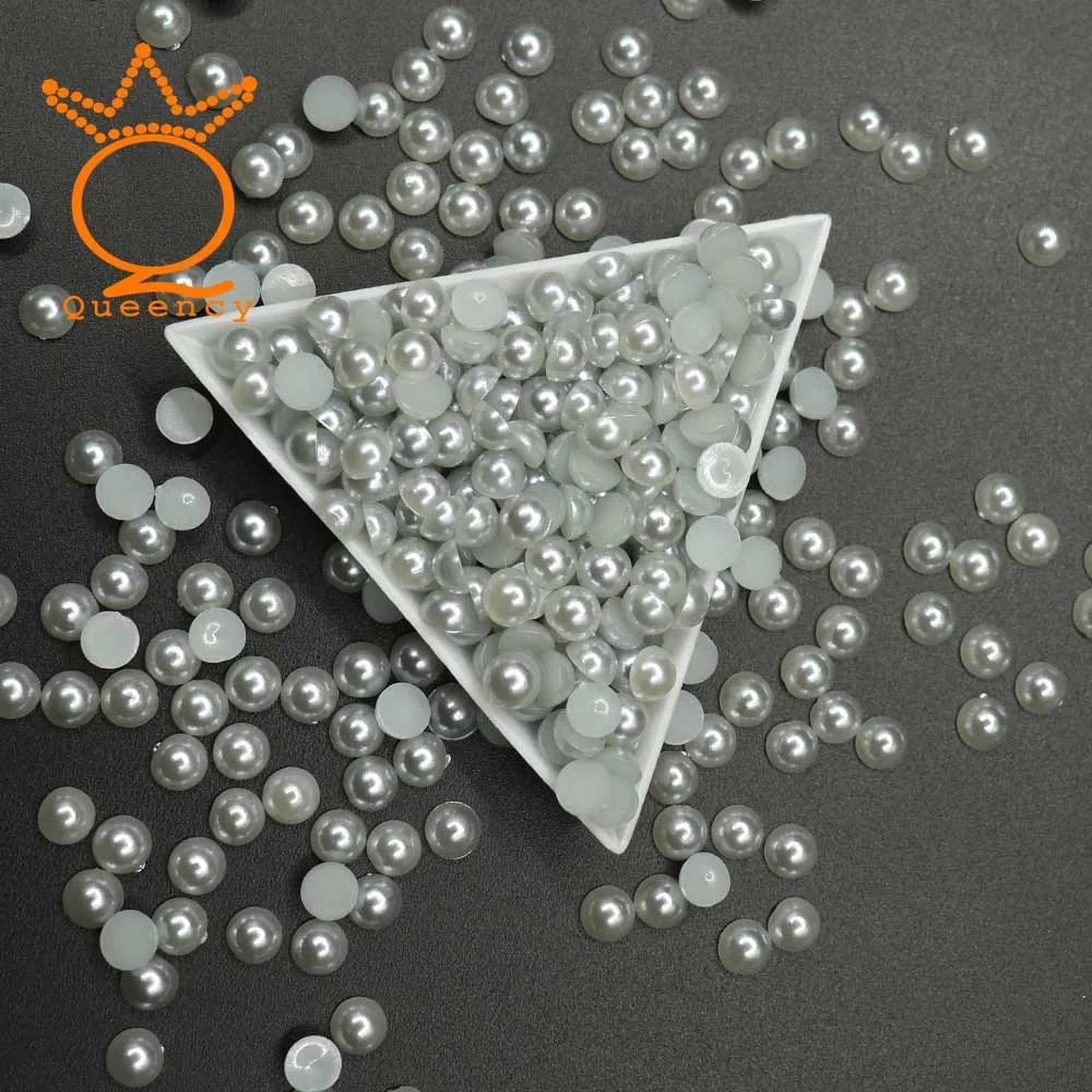 2.5mm 2000PCS 2,5 мм имитация-имитация жемчуга, для плетения браслетов, дизайн ногтей маникюр многоцветный акриловые бусины 2000 шт./пакет ногтей жемчуг бриллианты гель для ногтей, аксессуары - Цвет: 2.5mm 2000PCS