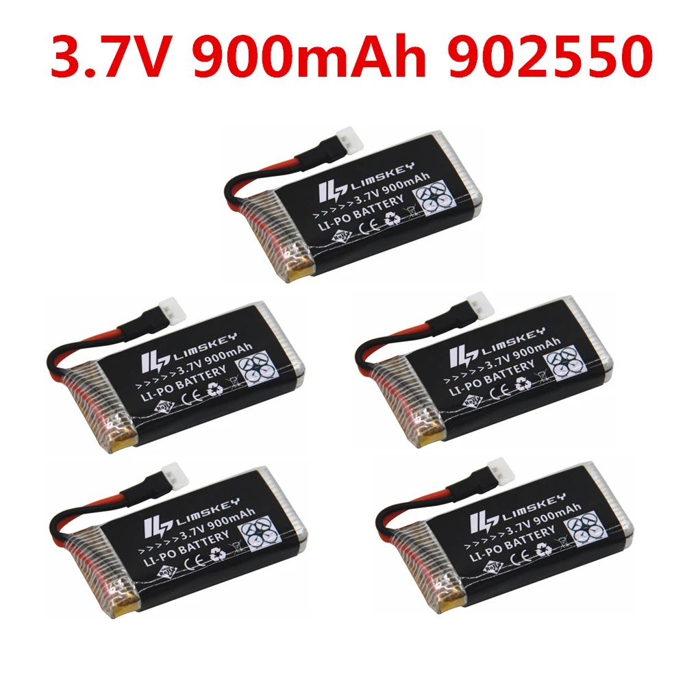 Литий полимерный аккумулятор для Syma X5C X5SC X5SW Q7 3 7 в 900 мАч 25C 5 шт.|Детали и
