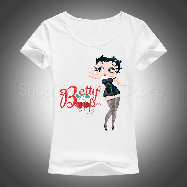 8 Новая женская футболка Betty Boop, футболка с рисунком Белоснежки/милых животных, Повседневная футболка для женщин/девочек, топы, одежда - Color: 8