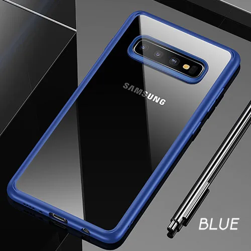 USAMS тонкий защитный чехол для samsung S10 S10 Plus S10E TPU прозрачная задняя крышка полная защита для Galaxy S9 S9 Plus чехол - Цвет: Blue