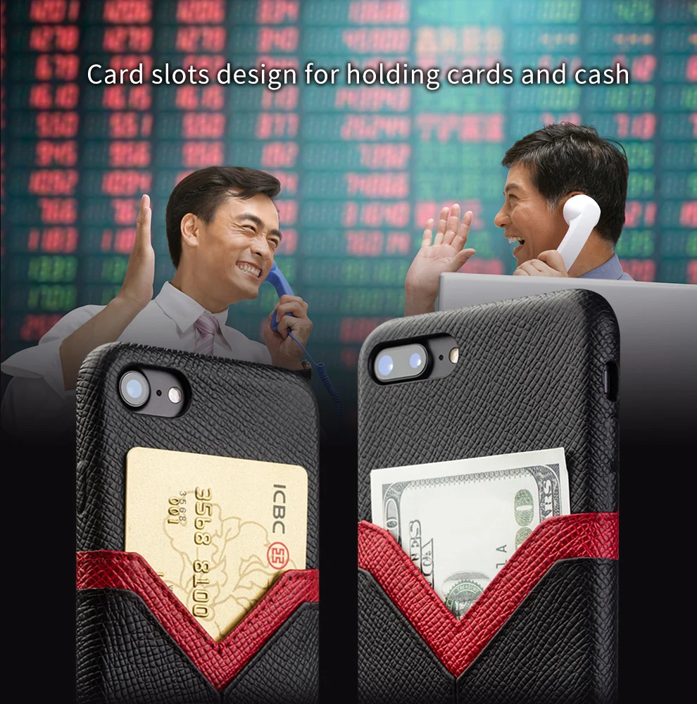 QIALINO чехол для iPhone 8 Plus роскошный чехол из натуральной кожи для iPhone 8 7 тонкий модный для 4,7/5,5 дюймов