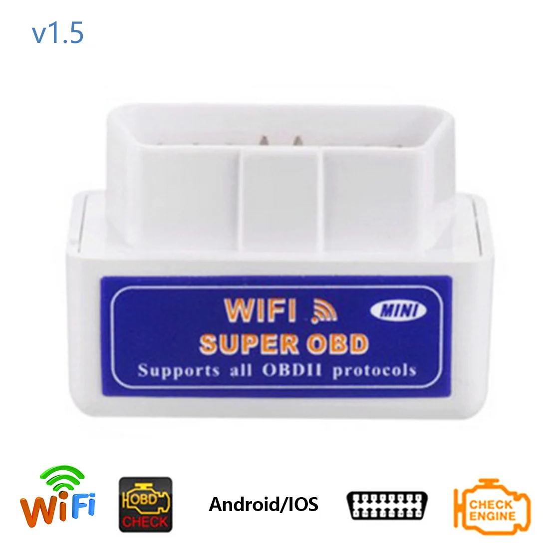 Dewtreetali автомобильный диагностический инструмент Wifi ElM 327 OBD 2 II сканер Интерфейс