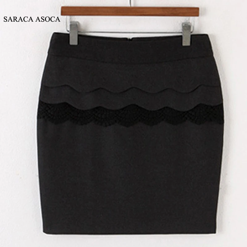 Новое поступление 2014 модные мини юбки карандаш Женские однотонные выше колена с