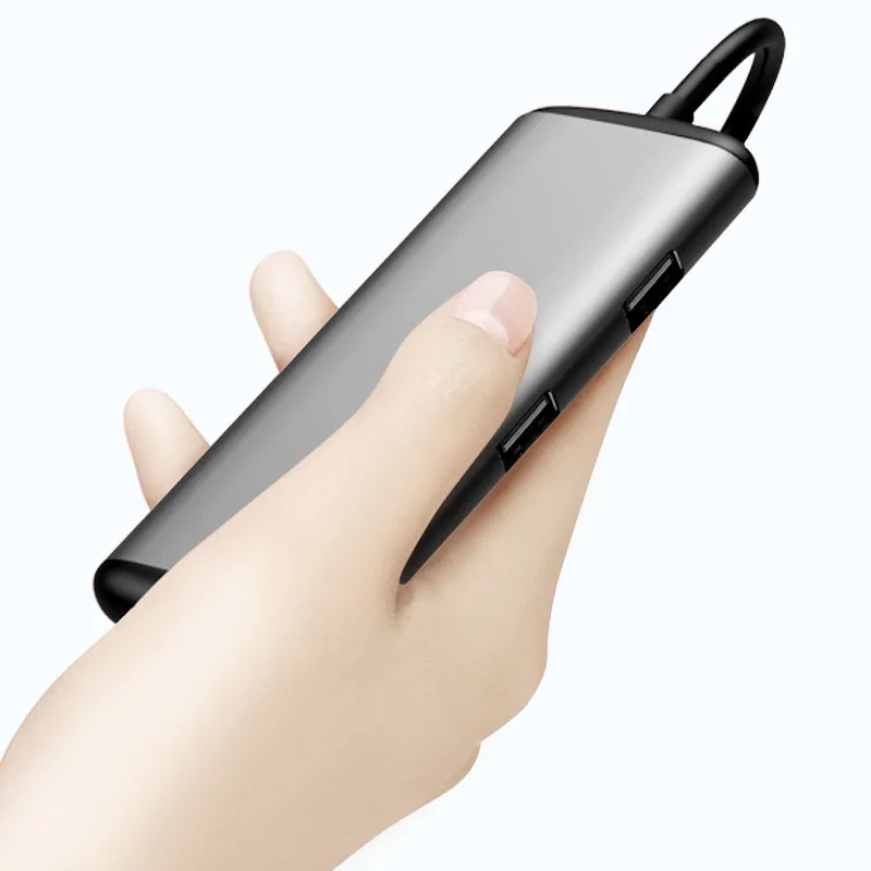 Xiaomi mijia hagios 6 в 1 type-c к HDMI USB 3,0 устройство для чтения карт SD TF PD зарядный адаптер концентратор для iPhone мобильного телефона