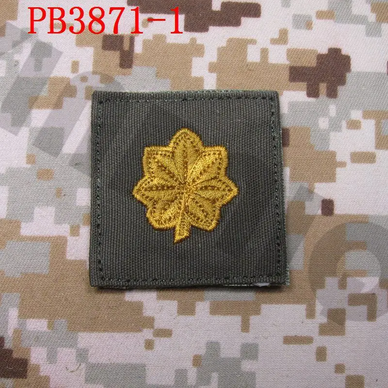B3871 Вышивка патч OD зеленый фон черный дизайн армии США ранг военный - Цвет: B3871