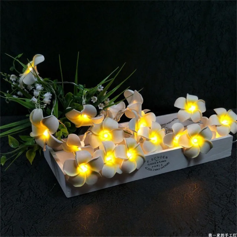 Светодиодная Цветочная Гирлянда Gardenia на батарейках Сказочная для дома стола