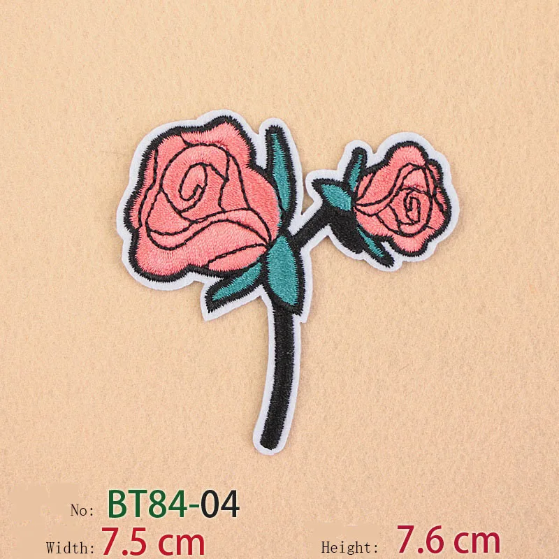 50 шт. патчи с вышивкой в виде цветка розы|Заплатки| |