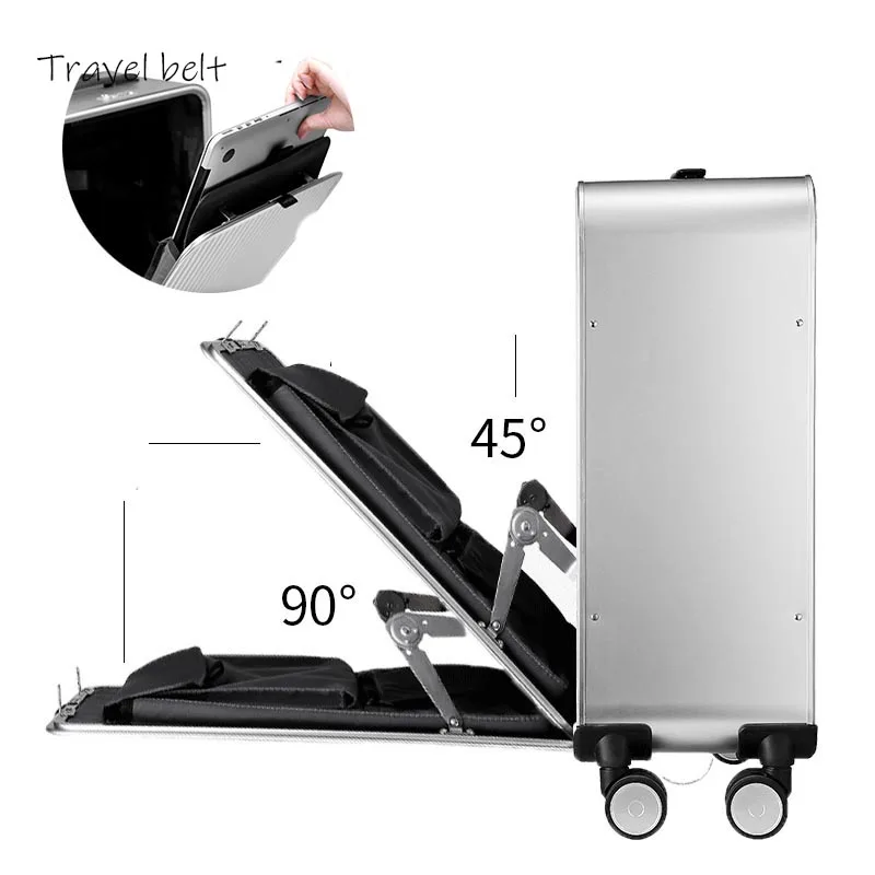 Багаж на колесиках из 100% алюминиево магниевого сплава роскошный бренд 20/24 дюйма