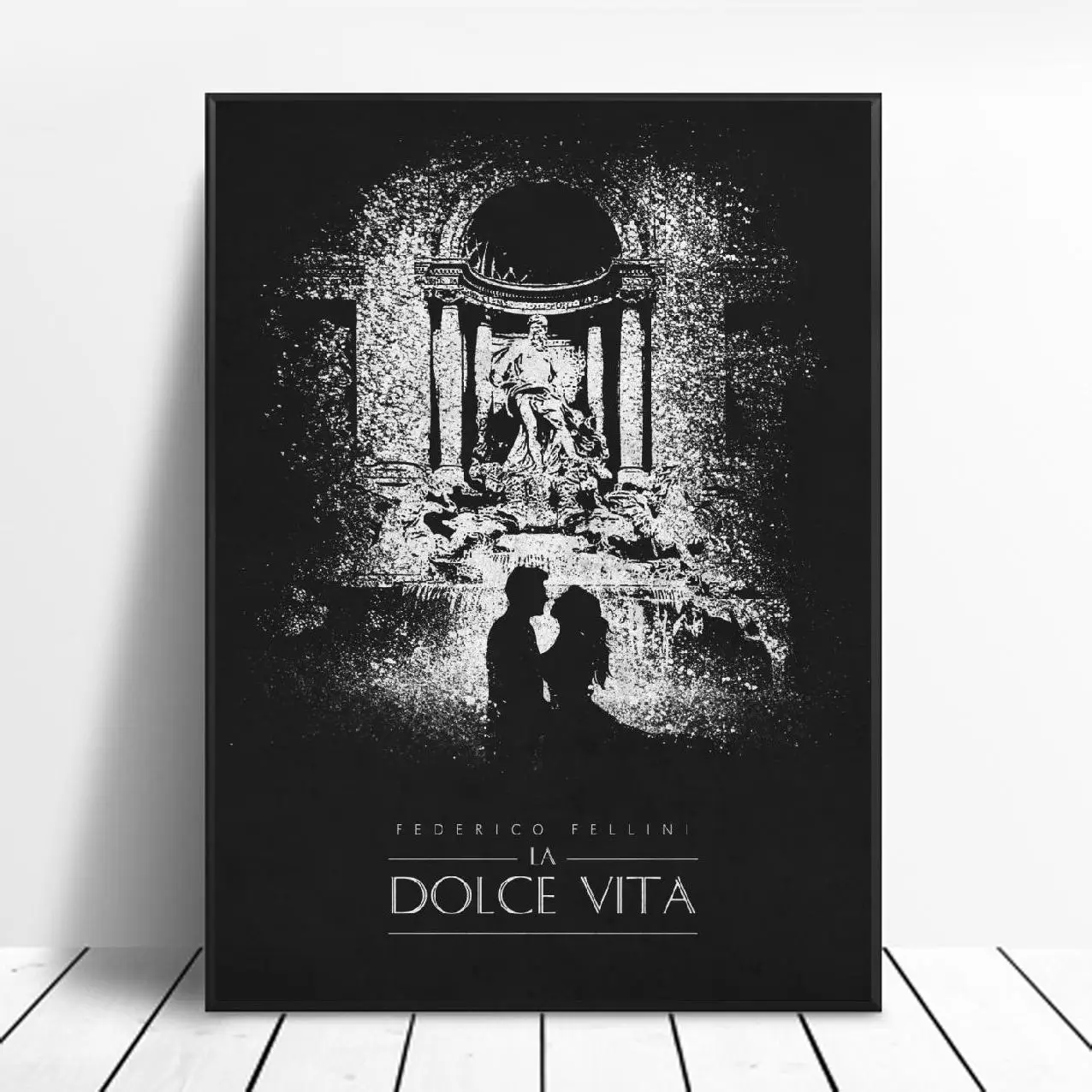 Черно белый Классический плакат La Dolce Vita из фильма Шелковый принты для домашнего