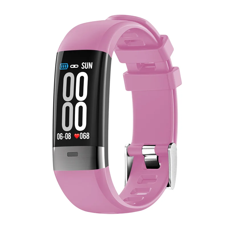 PINK Умный Браслет G36 ЭКГ PPG пульсометр смарт-браслет монитор сна фитнес-трекер кровяное давление часы цветной экран мультиспортивный браслет - Цвет: PINK