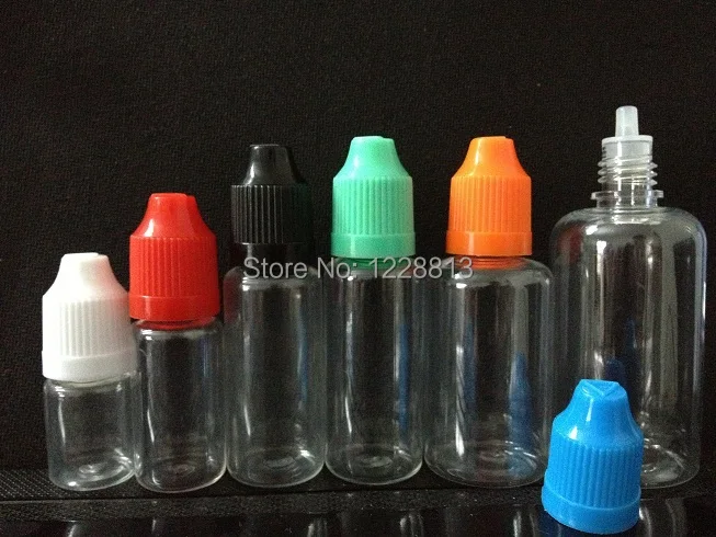100 шт прозрачная ПЭТ бутылка с колпачками 10 мл капельница бутылки пластиковые