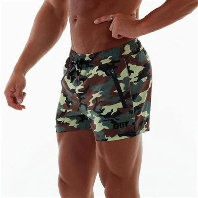 camouflage Новинка, мужские камуфляжные шорты в Военном Стиле, спортивные шорты, мужские летние пляжные шорты, модные уличные шорты с эластичной резинкой на талии - Цвет: camouflage