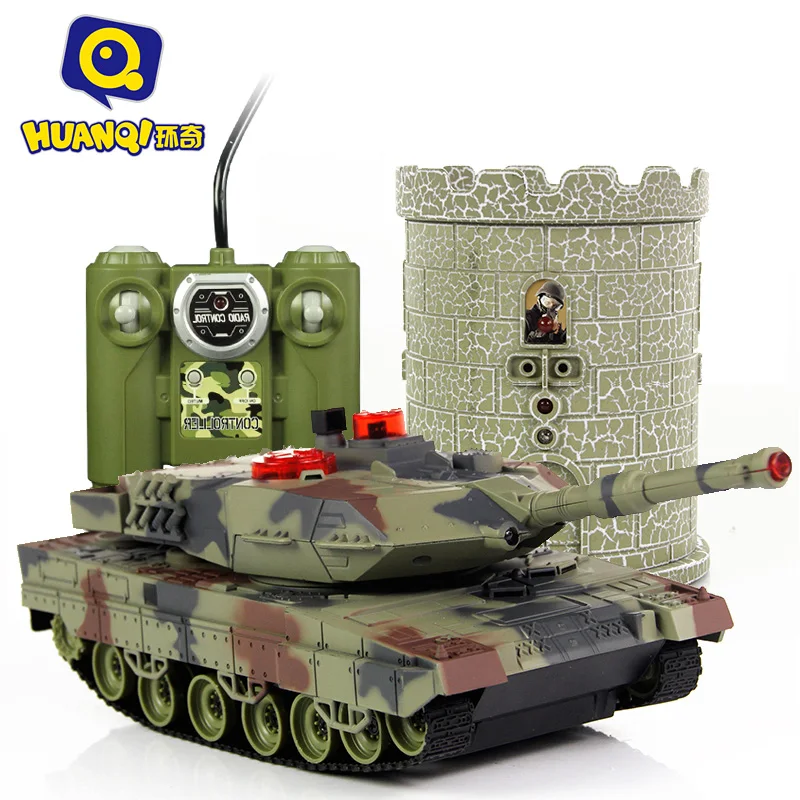 Huanqi 550 RC Инфракрасного Боевой Танк Башни Модели 27 МГц Автоматической Шоу Башне