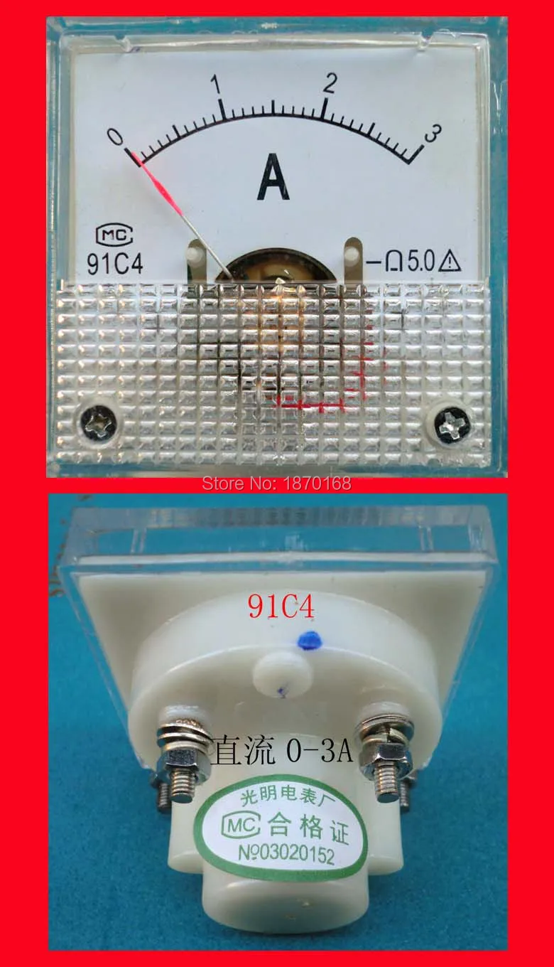 

DC 0-3A 3A Analog Ammeter Panel AMP Current Meter Gauge Amperemeter Amperimetro 91C4 Discount