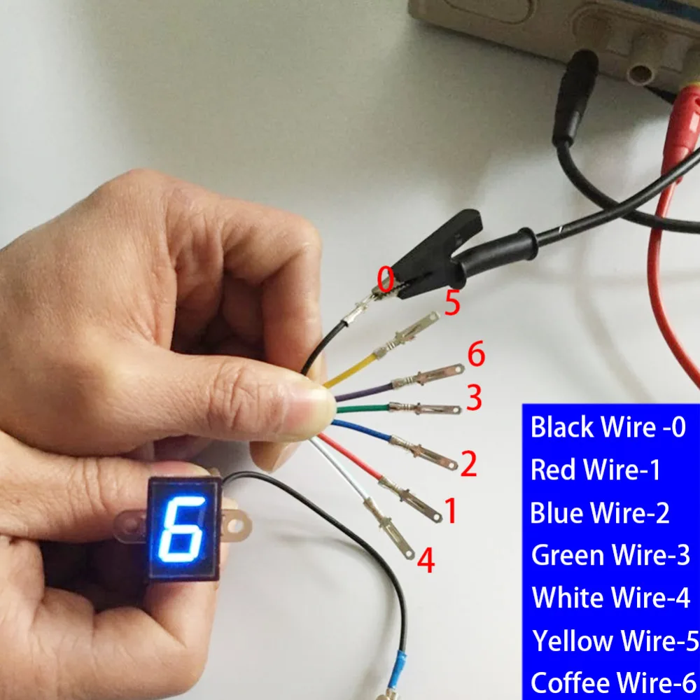 

LED Universal Digital Gear Indicator Motorcycle Display 6 Shift Lever Sensor Speedometer Gear Indicator Motorbike Accessories