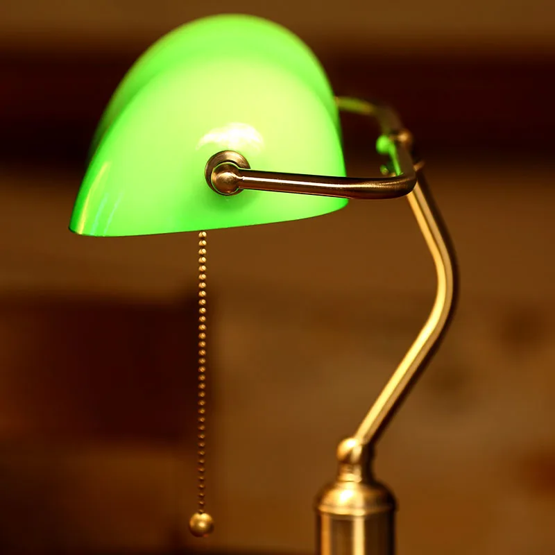 Настольные лампы со стеклянным абажуром регулируемый зажим светильники