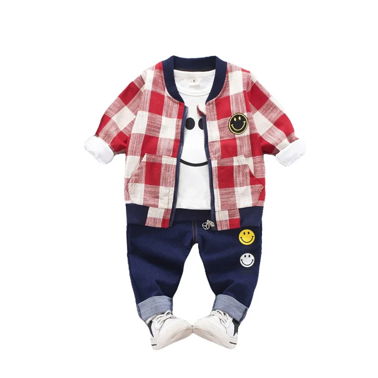 Комплект одежды для маленьких мальчиков хлопковое весеннее пальто + штаны