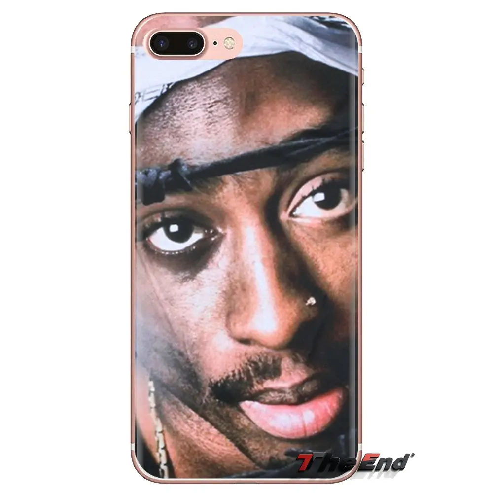 For iPod Touch Apple iPhone 4 4S 5 5S SE 5C 6 6S 7 8 X XR XS Plus MAX Transparent Soft Shell Covers 2Pac Tupac Shakur Rapper |