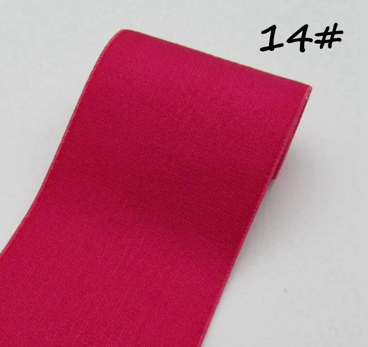 NO14 dark hot pink Высококачественная ультратонкая мягкая гладкая шелковистая эластичная лента для брюк, ширина 50 мм, юбка, край платья, аксессуары для украшения S0155L - Цвет: NO14 dark hot pink