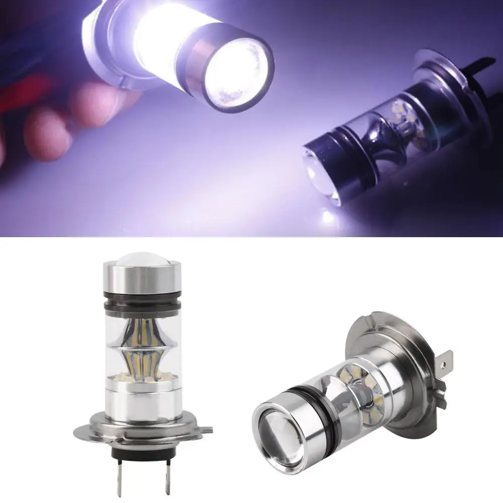 Новый 2 шт. H7 6000K 100 Вт светодиодный 20-SMD чипы проектор Противотуманные фары DRL