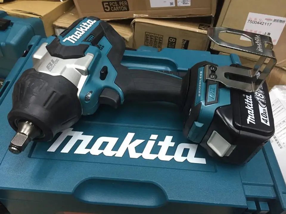 Makita 18 В литиевая батарея серии инструмент беспроводной ударный гайковерт зарядка бесщеточный Электрический ключ 1, 050Nm крутящий момент DTW1001RTJ/RMJ/Z