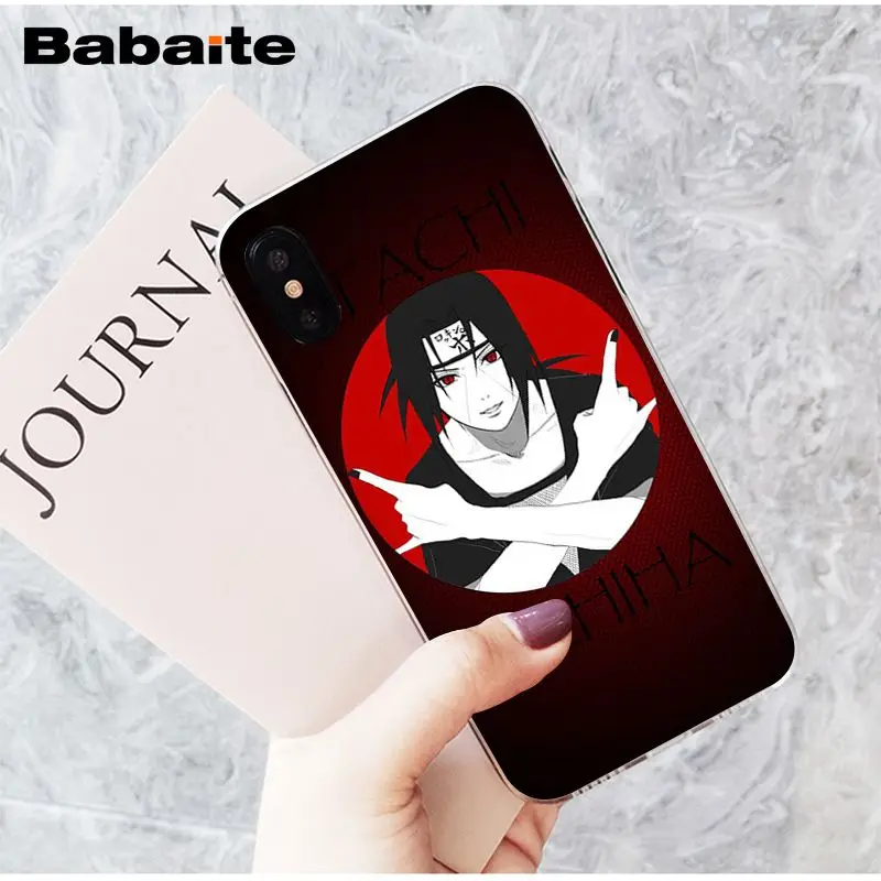 A16 Babaite Naruto Itachi Uchiha японский приход Прозрачный чехол для телефона для iPhone X XS MAX 6 6S 7 7plus 8 8Plus 5 5S XR - Цвет: A16