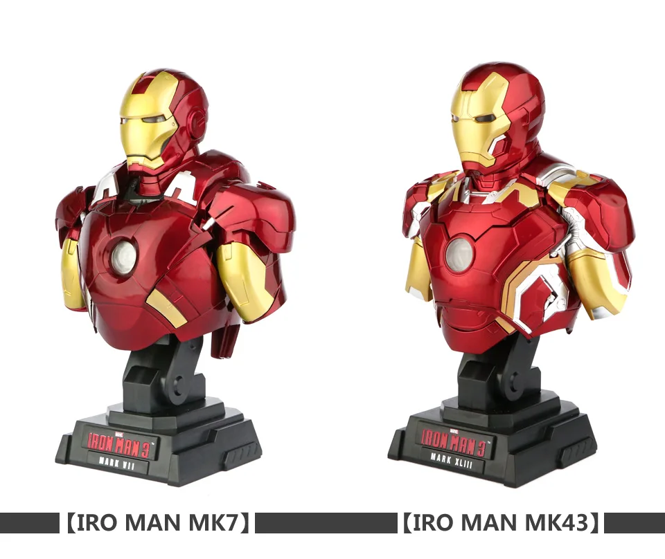 Marvel Мстители Железный человек MK43 MK7 Mark 7 1/4 бюст статуя скульптура модель декоративные украшения