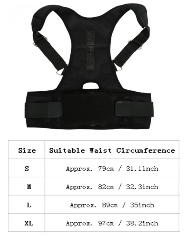 Корсет для взрослых с магнитной терапией поддерживающий пояс на спине корректор