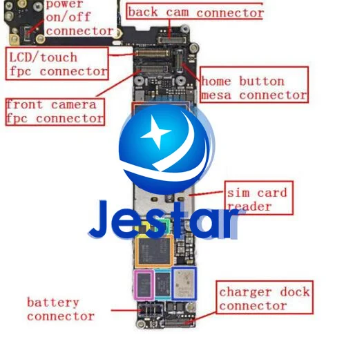 10 компл./лот = 80 шт полный набор для iPhone 6S 4 7 'LCD/сенсорная камера Мощность