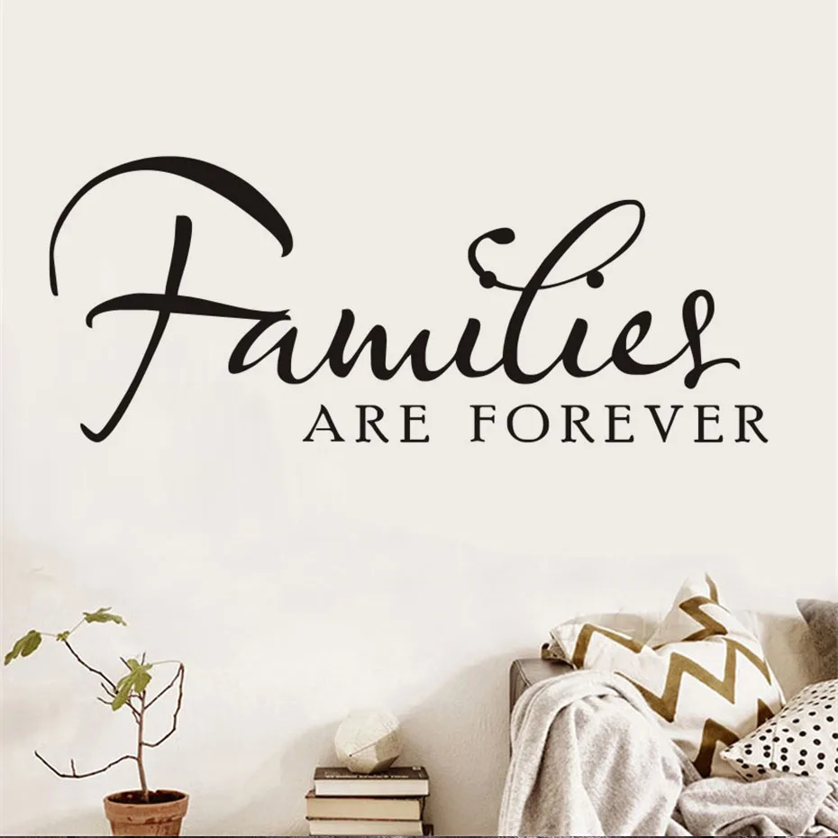 Семья навсегда наклейки на стену Наклейка съемные Diy украшения дома Искусство