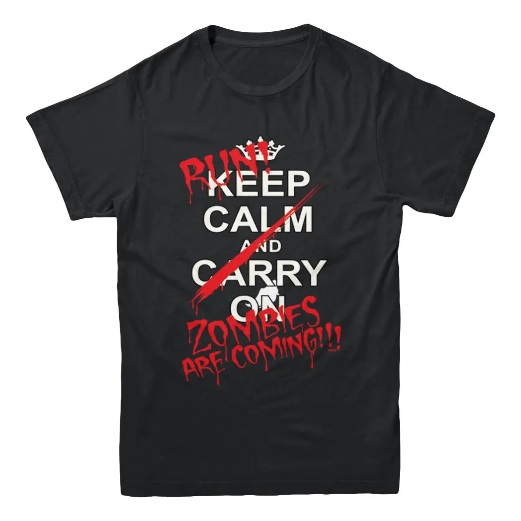 Фото Keep Calm And Run Zombies Are Coming Walking Dead Inspired Funny Men's T-shirt Keep Calm And Run Zombies Are Coming Walking Dead Inspired Funny Men's T-shirt