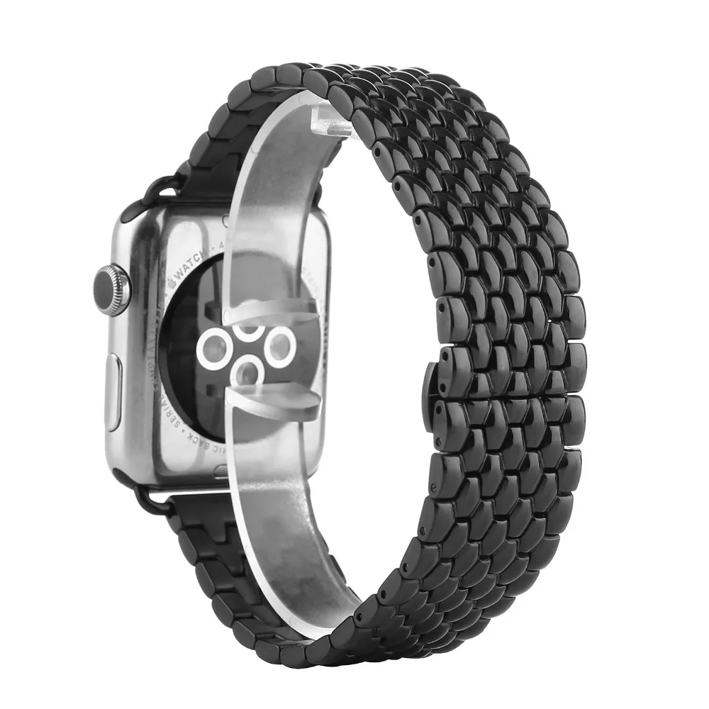 Браслет Dragon steel для apple watch 44 мм 42 сменный ремешок из нержавеющей стали iwatch Series 5 4 3 2