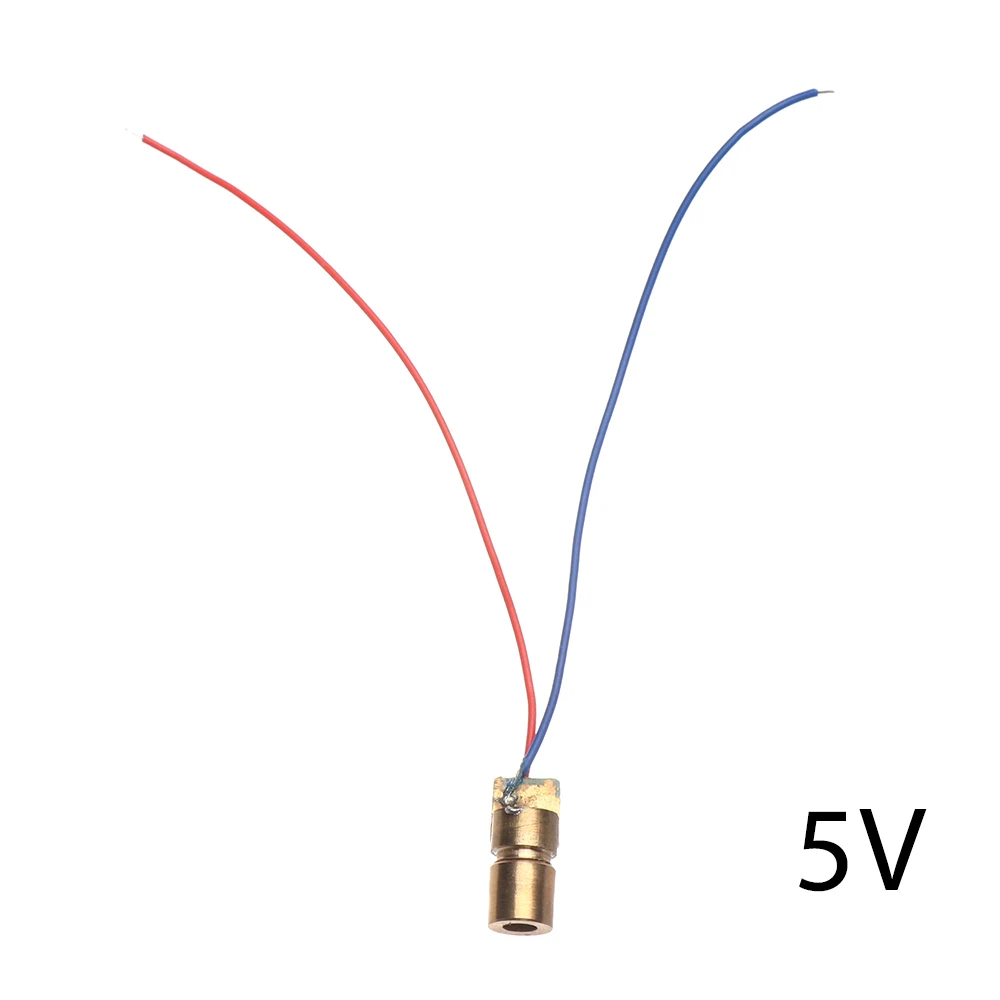 Dayfuli лазерный диод 5/10 шт. 650nm 6 мм 3/5V 5 миллионов ватт Регулируемый точечный модуль лазерного диода красный Медь головы компактная лазерная указка