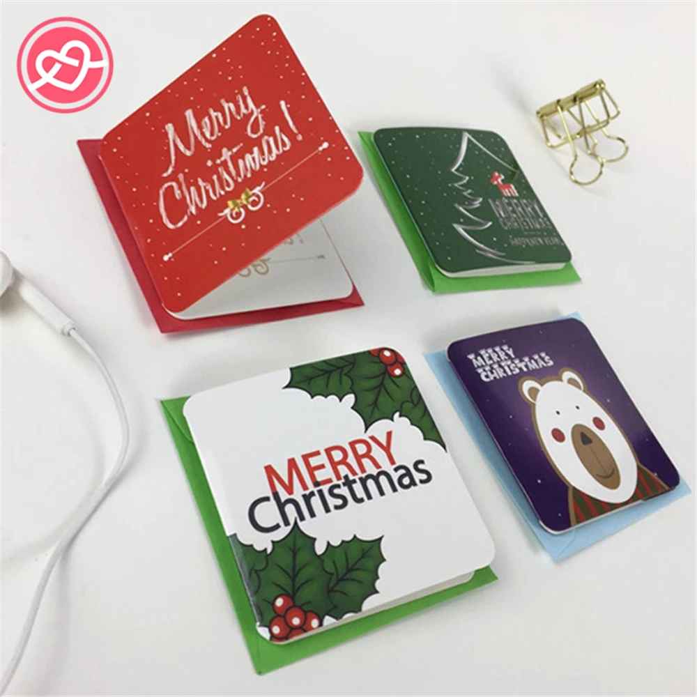 24 шт. Санта Клаус мини Поздравительные открытки Сообщение карты Рождество