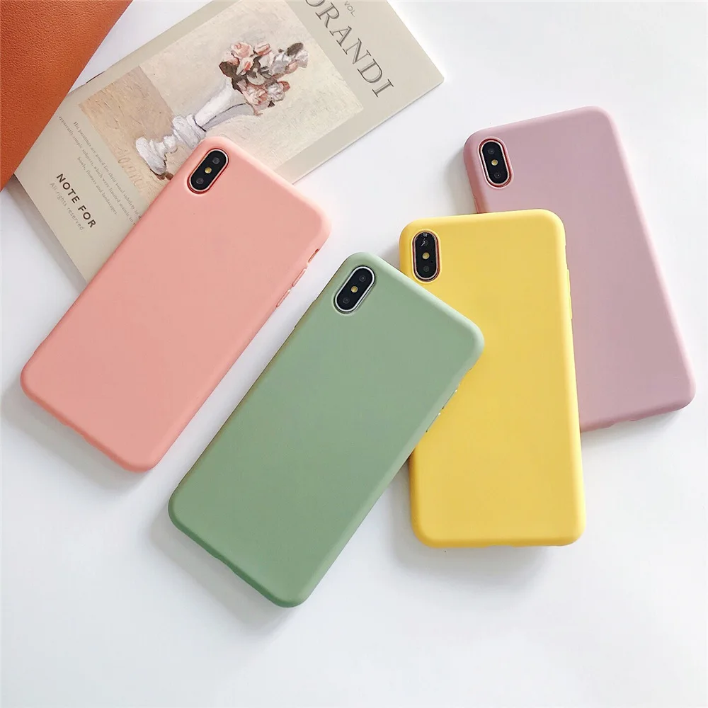 Чехол для iPhone XS XR Max 7 8 6S 6 Plus роскошные милые Чехлы ярких цветов телефонов X мягкий