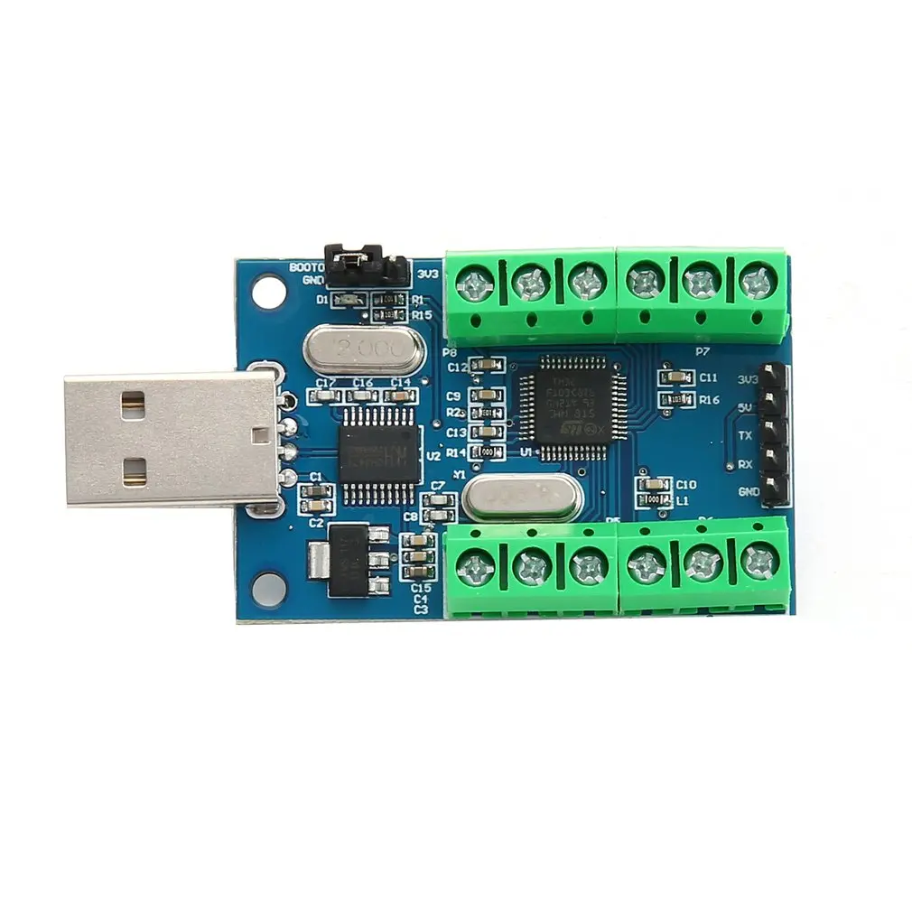 STM32 USB интерфейс 12 бит 10 каналов AD выборки сбора данных STM32 коммуникационная плата интерфейса UART ADC модуль