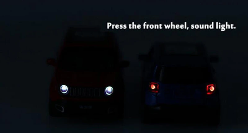 1/32 Jeep Renegade SUV литая модель автомобиля со звуком и светильник Модель автомобиля игрушка машинки коллекция детских игрушек