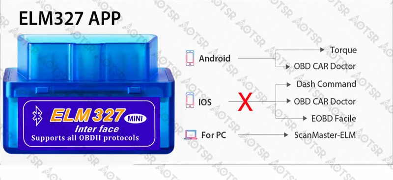 Bluetooth интерфейс OBD 2 Elm-327 OBDII автоматический диагностический инструмент сканер ELM 327 работает на Android Torque/PC v 2,1 адаптер BT